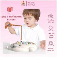 [Tặng Sticker] Bộ Đồ Chơi Câu Cá Nhựa 12 Cá 2 Cần Câu KidsStore, Đồ Chơi Câu Cá Nam Châm Rèn Luyện Sự Khéo Léo Cho Bé -