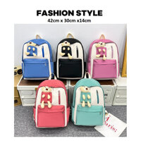 (TẶNG STICKER DỄ THƯƠNG) Balo gấu Bé Gái Xinh Xắn Vải Dù Size To 40cmx30cm