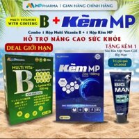 [Tặng sữa rửa mặt 100ml ] Combo cho sức khỏe ( Kẽm MP Zinc và Vitamin B ) bổ sung vitamin, kẽm cho cơ thể