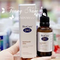 Tăng Sức Đề Kháng BioCare Zinc Và Kẽm Dạng Giọt 30ml (Anh)