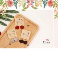 TẶNG TAI NGHE l-PHONE SIÊU HOT Khuyên tim nhung (k449,k450,k451) 1