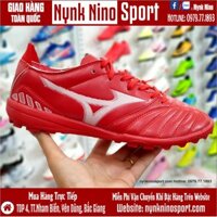 [Tặng Tất + Hộp] Giày Bóng Đá Mizuno Morelia Neo III Đỏ Vạch Trắng TF