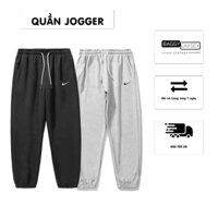 [TẶNG TẤT THÊU] Quần Jogger Unisex nam nữ thun nỉ dài ống bo suông phong cách thời trang thể thao