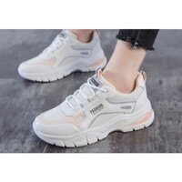 [TẶNG TẤT]Giày Nữ Thể Thao. Đế Cao Su Êm Thích Hợp Chạy Bộ  . Giày Sneaker Học Sinh Thể Dục Thể Thao