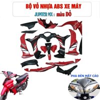 [TẶNG TEM 3 LỚP] Bộ dàn áo nhựa ABS cao cấp MÀU ĐỎ  Loại Pha đèn Mắt Cáo xe Jupiter MX, Jupiter Gravita -G551