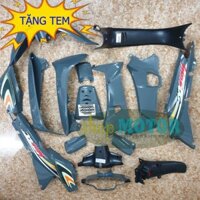 [TẶNG TEM 3 LỚP XỊN SÒ] Bộ nhựa áo xe Wave ZX, Wave Anpha, Wave 110 đời 1997 đến 2006 nhựa ABS cao cấp MÀU XÁM XI MĂNG
