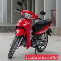 [TẶNG TEM] Bộ dàn áo Màu Đỏ Cờ cho xe Wave Anpha 110 đời từ 2017 trở lên - nhựa nguyên sinh ABS