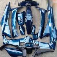 [Tặng Tem ] Bộ dàn áo xe Wave ZX -  anpha 2 bóng màu Xanh Nhớt - nhựa nguyên sinh ABS loại 1