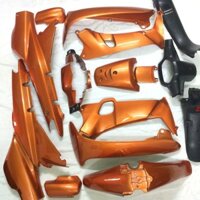 [TẶNG TEM ] Bộ Dàn áo xe ,wave 110 - alpha ,wave Thái 1 bóng màu CAM - nhựa ABS loại ĐẸP