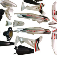 [TẶNG TEM ] Bộ Dàn áo xe Sirius - sirius RC màu Bạc - nhựa trắng ABCS Loại 1