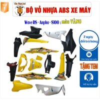 [Tặng Tem + ỐC] Dàn áo xe Wave RS - wave alpha - wave s100, nhựa ABS nguyên sinh màu VÀNG_SPP1396(2197)