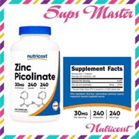 Tăng test Nutricost Zinc Picolinate 30mg 120 viên