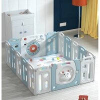 [Tặng Thảm + 50 banh + Sọt Bóng] Quây Nhựa Hàn Quốc Hoạ Tiết Chú Bò Đáng Yêu