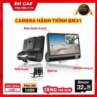[TẶNG THẺ NHỚ 32G] Camera Hành Trình Ô Tô 3 Mắt Bm31, Mắt Quay Siêu Nét- Bảo Hành 6 Tháng Lỗi 1 Đổi 1