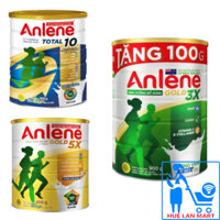 (Tặng thêm 100g cho lon 800g 3X) Sữa bột Anlene Gold 3X/5X/Total 10 hộp 800g hương vani/ 3X 400g