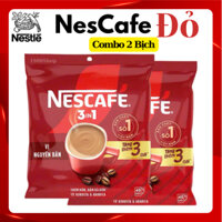 [Tặng thêm 3 gói mỗi bịch] Combo 2 Bịch NESCAFÉ ĐỎ 3IN1 Vị Nguyên Bản - (Bịch 49Gói x 16g)