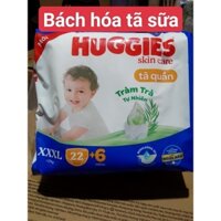(Tặng thêm  6 miếng) Tã quần Huggies XXXL22 +6 miếng Trà tràm tự nhiên (mẫu mới)