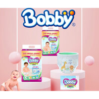 [TẶNG THÊM 8 MIẾNG] Tã/bỉm quần Bobby 3mm Mega Jumbo Gạo non Giảm nhiệt M112/L96/XL84/XXL76