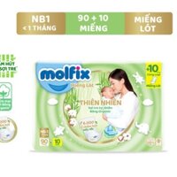 [tặng thêm miếng + Free Ship]Tã bỉm Newborn NB1 90+10 molfix thiên nhiên bobby huggies l xl xxl xxxl ,gói siêu tiết kiệm