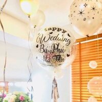 [Tặng thêm1 gói nhũ] Bóng jumbo happy wedding