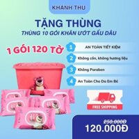 [Tặng thùng Việt Nhật] 10 gói khăn ướt doremon tặng kèm thùng Việt Nhật dày dặn Kem Cho Bé Voi