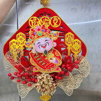 Tang Trí Tết Thần Tài Lắc Hình Thoi , Đồ Trang Trí Tết Hót 2025 - Thần Tài Treo Cửa