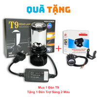 (Tặng Trợ Sáng) Đèn Pha LED Bi Cầu Mini T9 ZED LIGHT (Bản Mới 2025) - 65W Chân H4 Lắp Zin Cho Oto, Xe Máy 12,24V DC