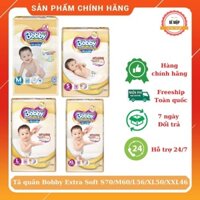 [Tặng Trứng Tô Màu] Tã/Bỉm Quần Bobby Extra Soft S70/M60/L56/XL46/XXL46