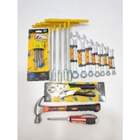 [TẶNG TUA VÍT] COMBO 5 KHOÁ CHỮ T-7 CÂY CỜ LÊ-BỘ LỤC GIÁC BI-KÌM BẤM BỌC-BÚA thép CR-v