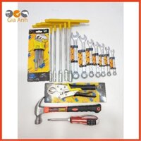 [TẶNG TUA VÍT] COMBO 5 KHOÁ CHỮ T-7 CÂY CỜ LÊ-BỘ LỤC GIÁC BI-KÌM BẤM BỌC-BÚA thép CR-v