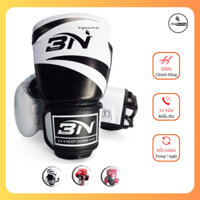 (Tặng Túi Đựng ) Găng Tay Đấm Bốc BN Phiên Bản Màu Trắng Cao Cấp Găng Boxing Muay Thai