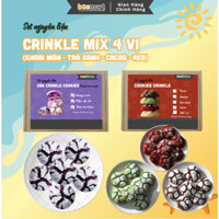 [Tặng túi đựng, giấy nến]Combo Crinkle 4 vị (Ube - Matcha - Socola - Red Velvet)