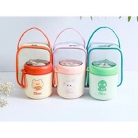 (Tặng Túi Giữ Nhiệt) Bình Ủ Cháo Misan Cách Nhiệt Inox 304 Dung Tích 530ml babyforlove