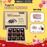 [Tặng Túi hộp + Thiệp] Set Tự Làm Chocolate Truffle Nhà Bee - Thành phẩm hộp socola 9-12 viên
