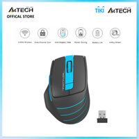 Tặng túi phụ kiện đựng cáp sạc Chuột không dây A4Tech FStyler FG30S Silent Wireless 2.4GHz - Hàng chính hãng - Xanh
