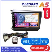 [TẶNG VIETMAP S1] Bộ màn hình OLED PRO A5 đầy đủ dây giắc theo màn, cho xe HONDA CIVIC 2013-2015, OLED pro cho ô tô