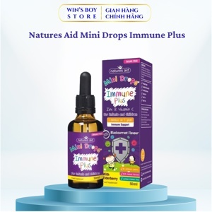Tăng Vitamin C và kẽm Natures Aid Immune Plus - 50ml (bé từ 3 tháng)