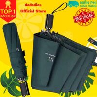 Tặng vỏ bọc ô Ô tự động có nút đóng mở - Ô che nắng che mưa, Dù gấp gọn phủ lớp chống tia UV - Chính hãng dododios - 8 Nan chống UV xanh rêu