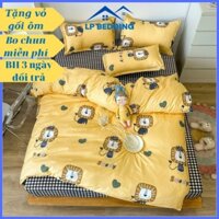 [TẶNG VỎ ÔM] Chăn ga gối Poly cotton Hàn Quốc cao cấp Sư tử vàng disney  - Poly nhập khẩu