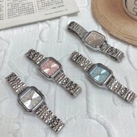 (tặng vòng) Đồng hồ nữ NAIDU Dây Thép mặt vuông bốn màu