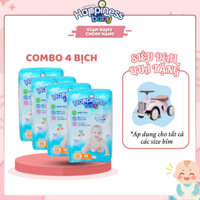 {Tặng xe chòi chân} Combo 4B bỉm Happiness baby tã dán, quầnCombo mua 2 bịch tặng 1 bình nước Tã quần Happiness Baby – S