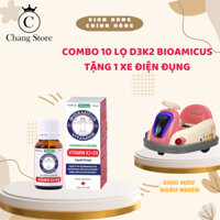 [TẶNG XE ĐIỆN ĐỤNG] Combo 10 lọ vitamin d3k2 Bioamicus công nghệ bao kép độc quyền cho bé nhập khẩu Canada