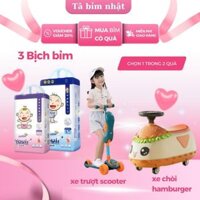 (Tặng xe trượt Scooter )Combo 3 bịch Tã/Bỉm Youli Tý Quậy đủ size S72,Md/q66,L60,XL54,XXL50,XXXL46