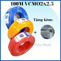 [TẶNGKEOĐIỆN] 10M -100M dây điện đôi 2x2.5 Vĩnh Thịnh lõi đồng 100%