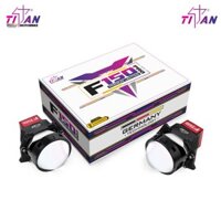 [TẶNGMẮTAPP] Combo Bi Cầu F150 PRO Titan Kèm Vòng 3D Trắng và Led Mắt Bi Đổi Màu Chỉnh App ĐThoại. Công Suất 65-75W.