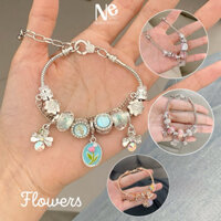 [TặngSơnBóng] Vòng tay Pan Nene - bst Flowers - charm hợp kim - phụ kiện thời trang nữ