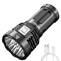 TANJE 8*P900+COB Super Bright Type-C Rechargeable ABS Housing Flashlight with 18650 Battery COB Side Light 500m Long Ran