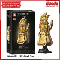 TANK 60091 Lắp ghép găng tay vô cực của Thanos - Đồ chơi Xếp hình Mô hình Marvel Infinity Gauntlet 76191 BLA TANK