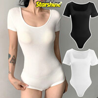 Tank Tops Áo liền quần Body Shaper Nữ Eo Tông Đơ Trượt Tuyết Điều Khiển Bụng Spanx Một Mảnh Định Hình Liền Mạch Kích Thước Lớn Gân-Square Cổ Tay Ngắn Body