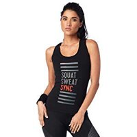 Tanktop Zumbawear: Squat Sweat Sync Racerback Bold Black Size XS